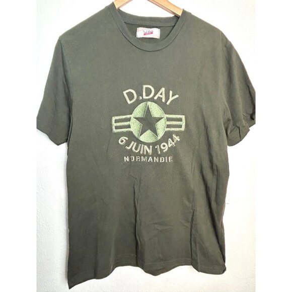 Paul Lucas Garment Shirt Mens Large Embroiderd D-DAY 06-06 1944 TShirt Normandie - Picture 1 of 10